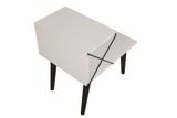 Nachtkastjes - Nachtkastje Cross Wit Melamine 50x55x40 cm - Dimehouse