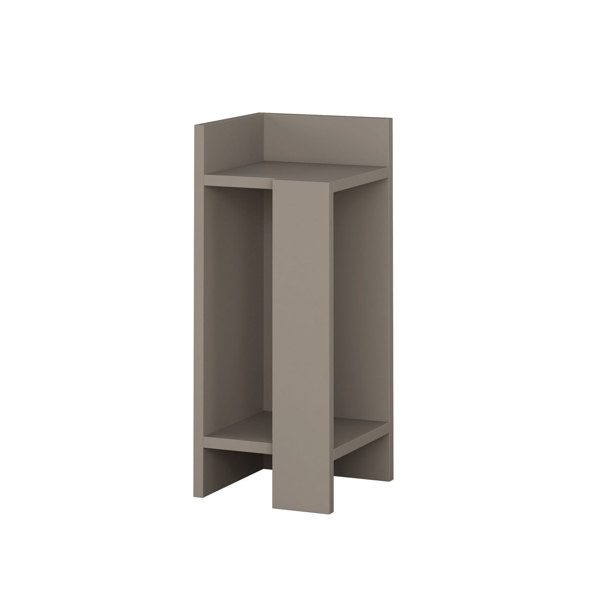 Nachtkastjes - Nachtkastje Links Elos Mokka Melamine 25x60x27 cm - Dimehouse