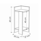 Nachtkastjes - Nachtkastje Links Elos Mokka Melamine 25x60x27 cm - Dimehouse