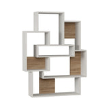 Boekenkasten - Boekenkast Barce Wit Eik Melamine 101x132x22 cm - Dimehouse