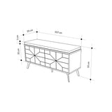 Schoenenkasten - Schoenenkast Dune Bench Naturel Melamine 107x55x35 cm - Dimehouse