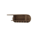 Kapstokken - Kapstok Ovaal 6 - Haaks - Hitit - 84x29 cm - Met Vak - Dimehouse