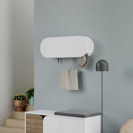 Kapstokken - Kapstok Wit - Melamine - Met Vak - Dimehouse