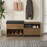 Schoenenkasten - Schoenenkast Filux Naturel Melamine 120,3x51x40,5 cm - Dimehouse