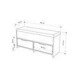 Schoenenkasten - Schoenenkast Cove Wit Melamine 106x52x34 cm - Dimehouse