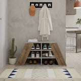 Schoenenkasten - Schoenenkast Pyramid Naturel Melamine 105,5x50x37,5 cm - Dimehouse