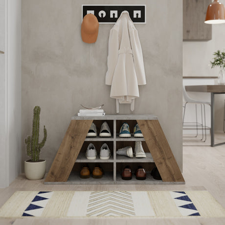 Schoenenkasten - Schoenenkast Pyramid Naturel Melamine 105,5x50x37,5 cm - Dimehouse