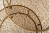 Salontafels - Moderne Ronde Salontafel Set van 2 Uru Goud - Brons Glas - 80/60 cm - Dimehouse
