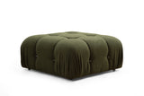 Banken - Modulaire XXL hoekbank Bubble met hocker - velvet groen - Dimehouse