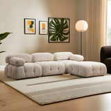 Banken - Modulaire XXL hoekbank Bubble met hocker - crème - Dimehouse
