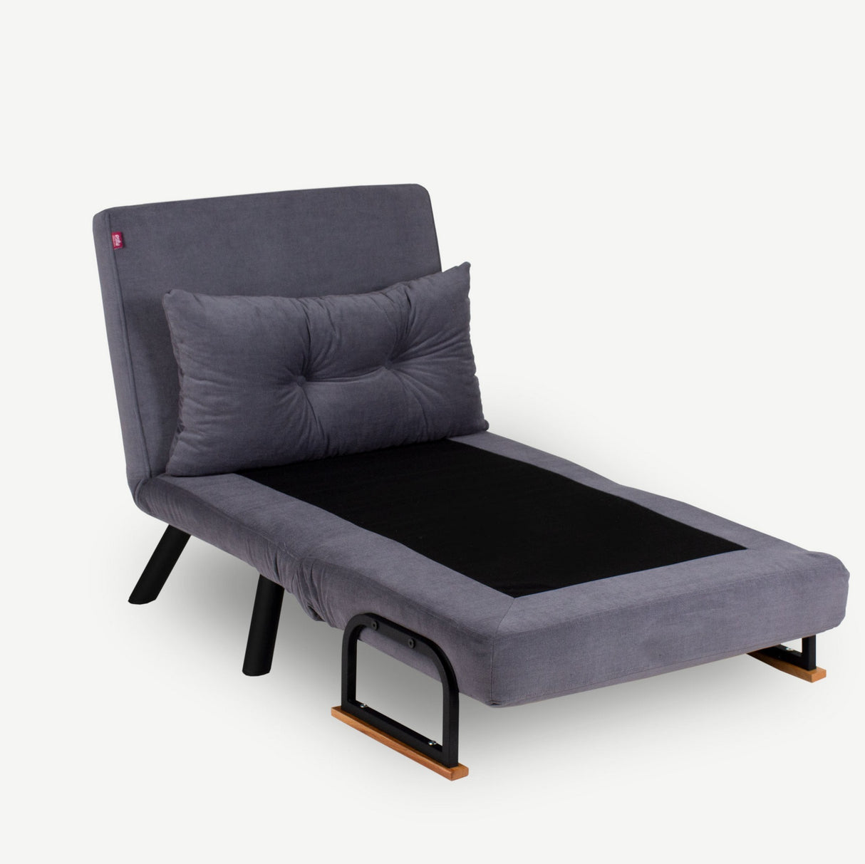 Fauteuils - Scandinavische slaapfauteuil Licht Grijs gemêleerde stof Sando - Dimehouse
