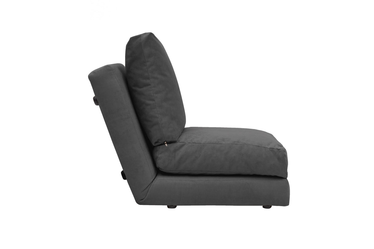 Fauteuils - Slaapfauteuil Grijs velvet stof Taida - Dimehouse