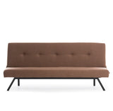 Slaapbanken - Slaapbank Zoly Bruin Stof 3 - Zits - 180 cm - Zonder armleuningen - Zoly - Dimehouse