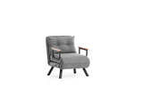 Fauteuils - Scandinavische slaapfauteuil Grijs gemêleerde stof Sando - Dimehouse