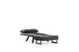 Fauteuils - Scandinavische slaapfauteuil Antraciet gemêleerde stof Sando - Dimehouse