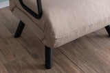 Fauteuils - Scandinavische slaapfauteuil Taupe stof linnen look Sando - Dimehouse