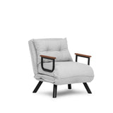 Fauteuils - Scandinavische slaapfauteuil Grijs teddystof Sando - Dimehouse