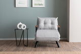 Fauteuils - Scandinavische slaapfauteuil Grijs teddystof Sando - Dimehouse
