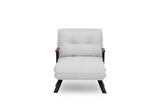Fauteuils - Scandinavische slaapfauteuil Crème teddystof Sando - Dimehouse