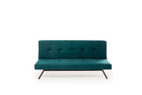 Slaapbanken - Slaapbank Petrol blauw Stof 3 - Zits - 180 cm - Zonder armleuningen - Zoly - Dimehouse
