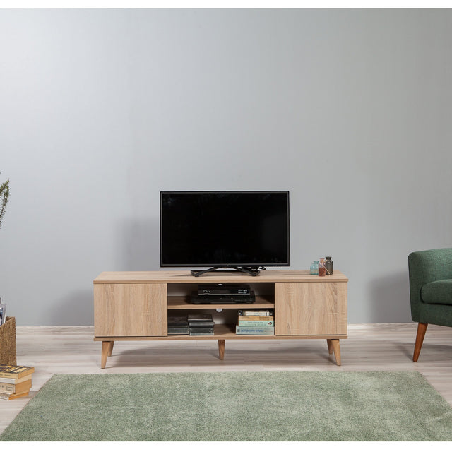 TV Meubels - TV Meubel Truva Sonoma Eik Melamine 140x50x40 cm - Dimehouse