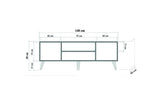 TV Meubels - TV Meubel Truva Sonoma Eik Melamine 140x50x40 cm - Dimehouse