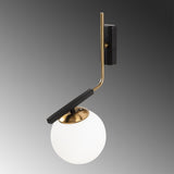 Wandlampen - Wandlamp Zwart Glas Crux - Dimehouse