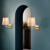 Wandlampen - Wandlamp Goud Stof Ashburn - Dimehouse