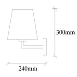 Wandlampen - Wandlamp Goud Stof Ashburn - Dimehouse