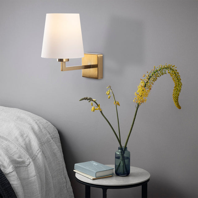 Wandlampen - Wandlamp Wit Stof Ashburn - Dimehouse
