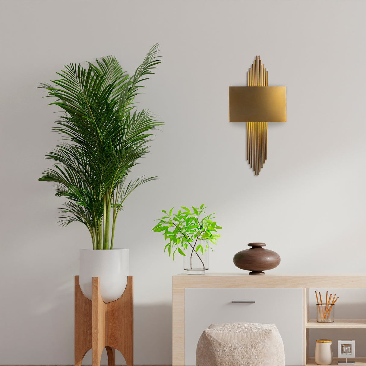 Wandlampen - Wandlamp Bronskleurig Metaal Andes - Dimehouse