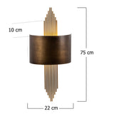 Wandlampen - Wandlamp 1 - lichts Brons Goud Metaal Andes - Dimehouse