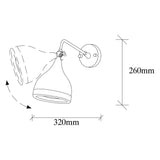 Wandlampen - Wandlamp Zwart Koper Metaal Grip - Dimehouse