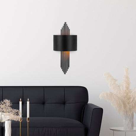 Wandlampen - Wandlamp 1 - lichts Zwart Metaal Andes - Dimehouse