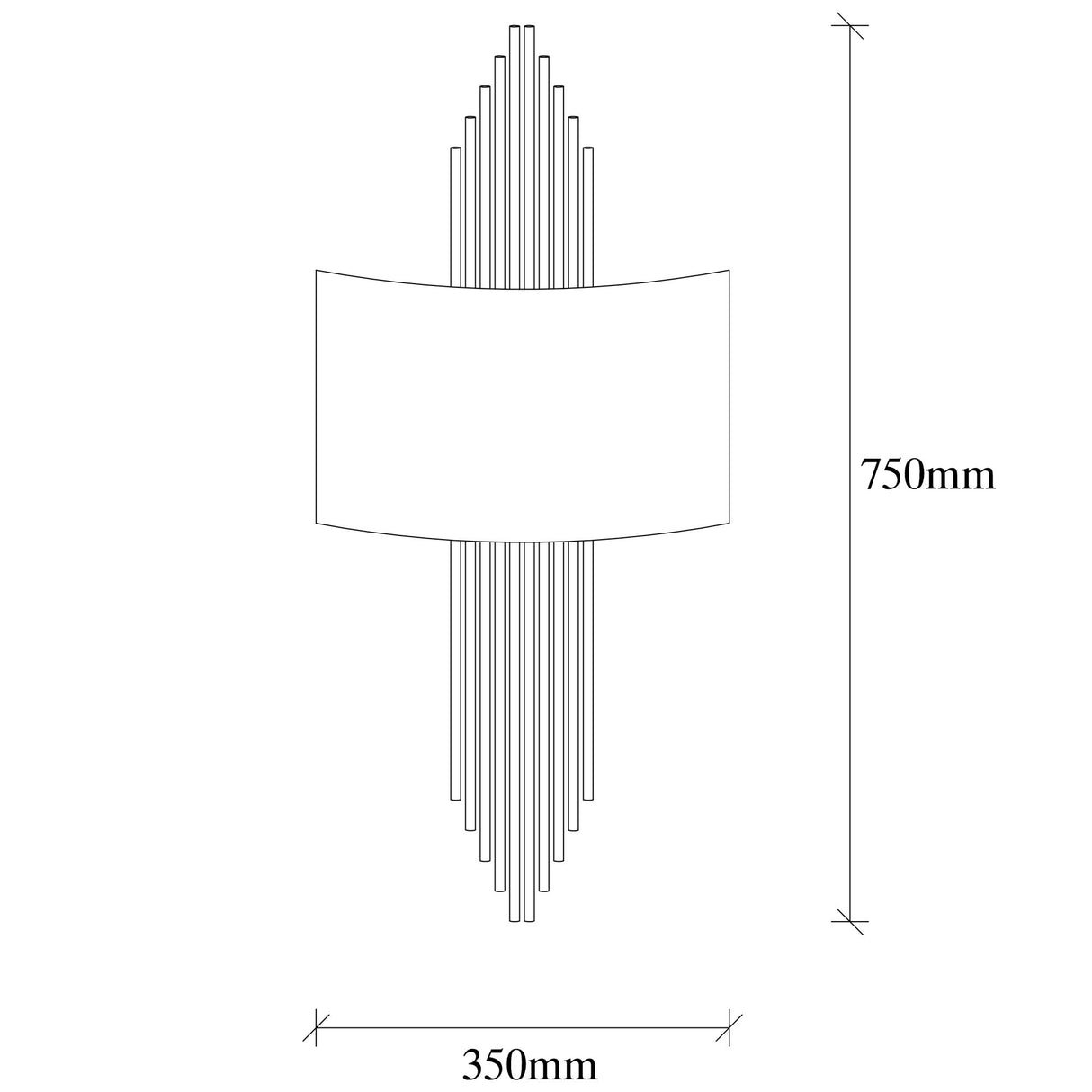 Wandlampen - Wandlamp 1 - lichts Zwart Metaal Andes - Dimehouse