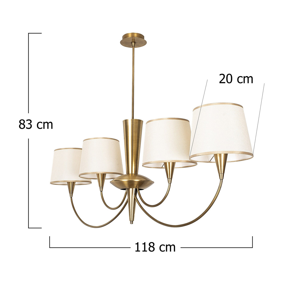 Hanglampen - Hanglamp Koperkleurig Stof Arboria - Dimehouse