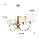 Hanglampen - Hanglamp Koperkleurig Stof Arboria - Dimehouse