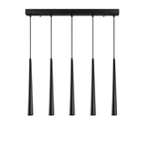 Hanglampen - Hanglamp 5 - lichts Zwart Metaal Vox - Dimehouse