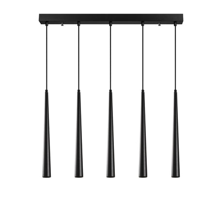 Hanglampen - Hanglamp 5 - lichts Zwart Metaal Vox - Dimehouse