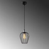 Hanglampen - Hanglamp 1 - lichts 20 cm Zwart Metaal Predator - Dimehouse