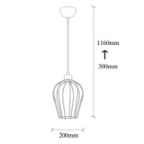 Hanglampen - Hanglamp 1 - lichts 20 cm Zwart Metaal Predator - Dimehouse