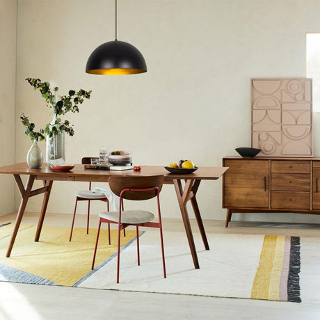Hanglampen - Hanglamp 40 cm Zwart Goud Metaal Echelon - Dimehouse