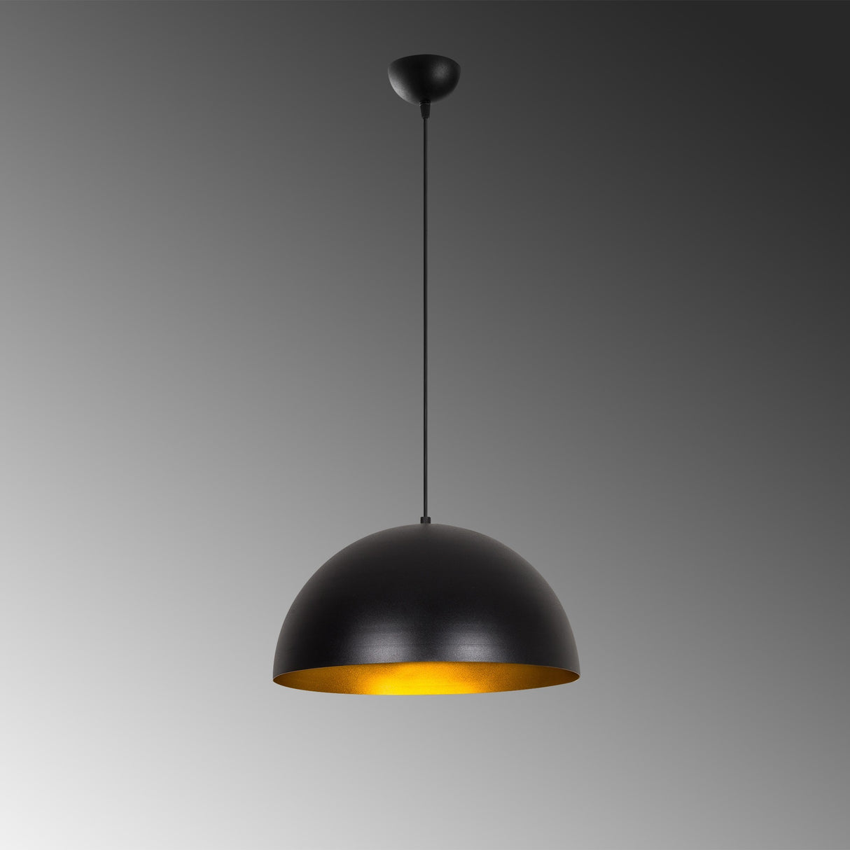 Hanglampen - Hanglamp 40 cm Zwart Goud Metaal Echelon - Dimehouse
