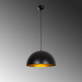 Hanglampen - Hanglamp 40 cm Zwart Goud Metaal Echelon - Dimehouse