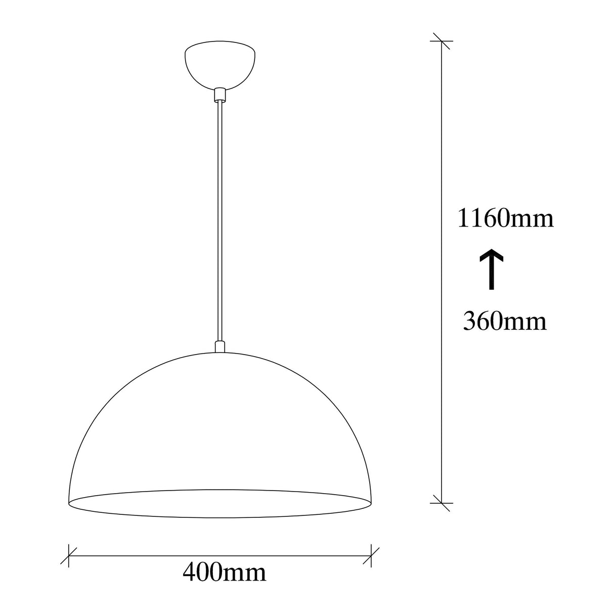Hanglampen - Hanglamp 40 cm Zwart Goud Metaal Echelon - Dimehouse