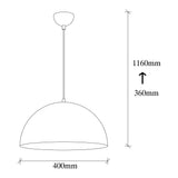 Hanglampen - Hanglamp 40 cm Zwart Goud Metaal Echelon - Dimehouse