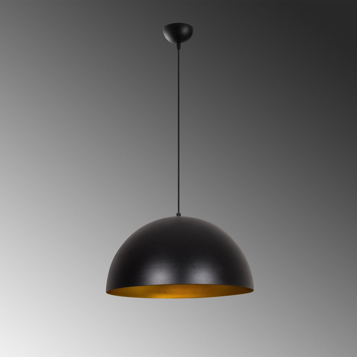 Hanglampen - Hanglamp 50 cm Zwart Goud Metaal Echelon - Dimehouse