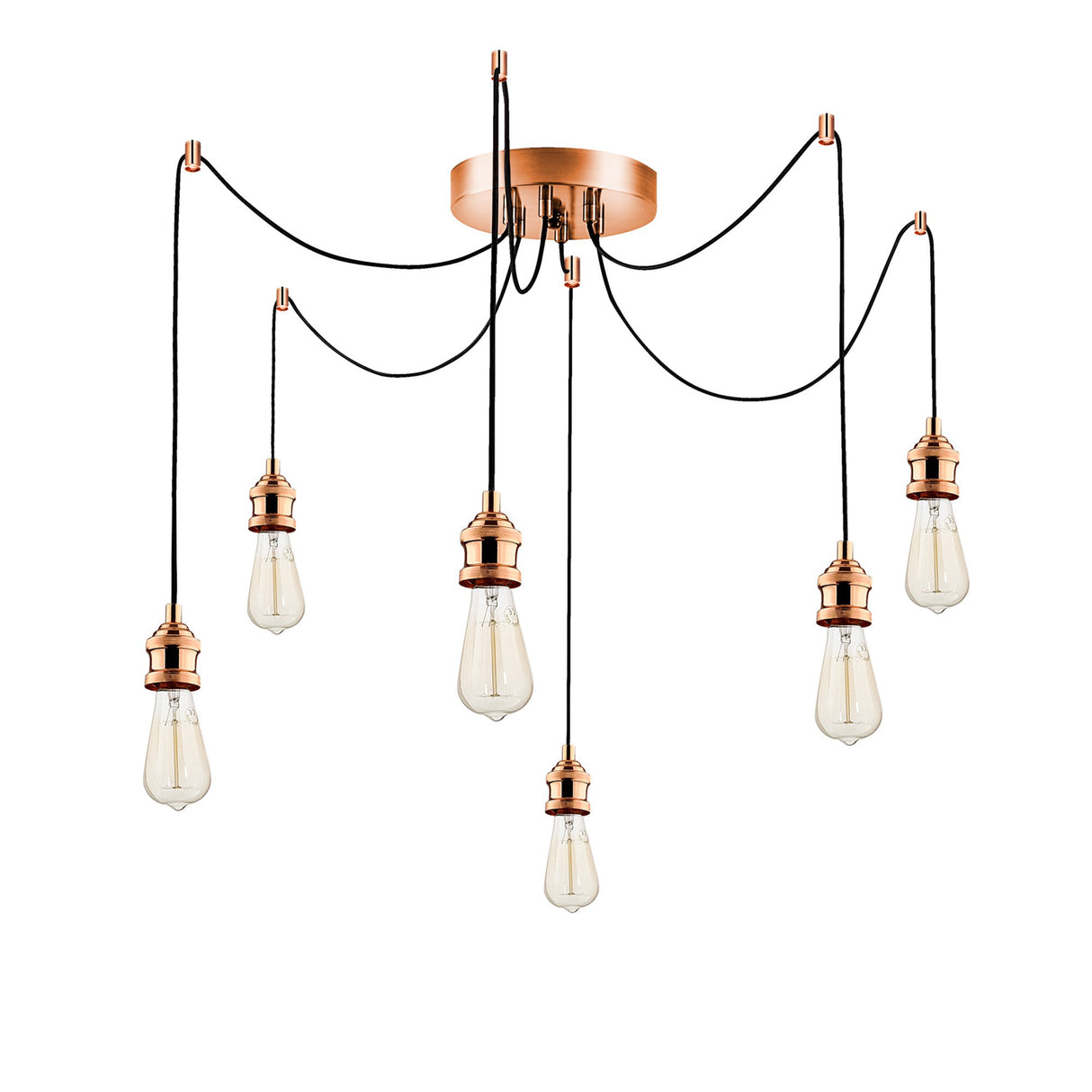 Hanglampen - Hanglamp 6 - lichts Koperkleurig Metaal Maris - Dimehouse