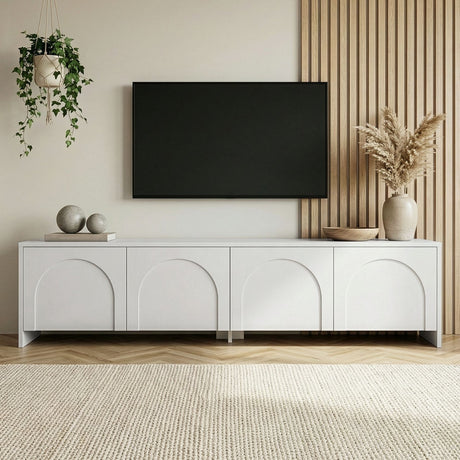 Aurelia TV-Schrank weiß 180 cm Melaminbeschichtetes Holz