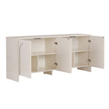 Arlen Beistelltisch creme 180 cm Melaminbeschichtetes Holz